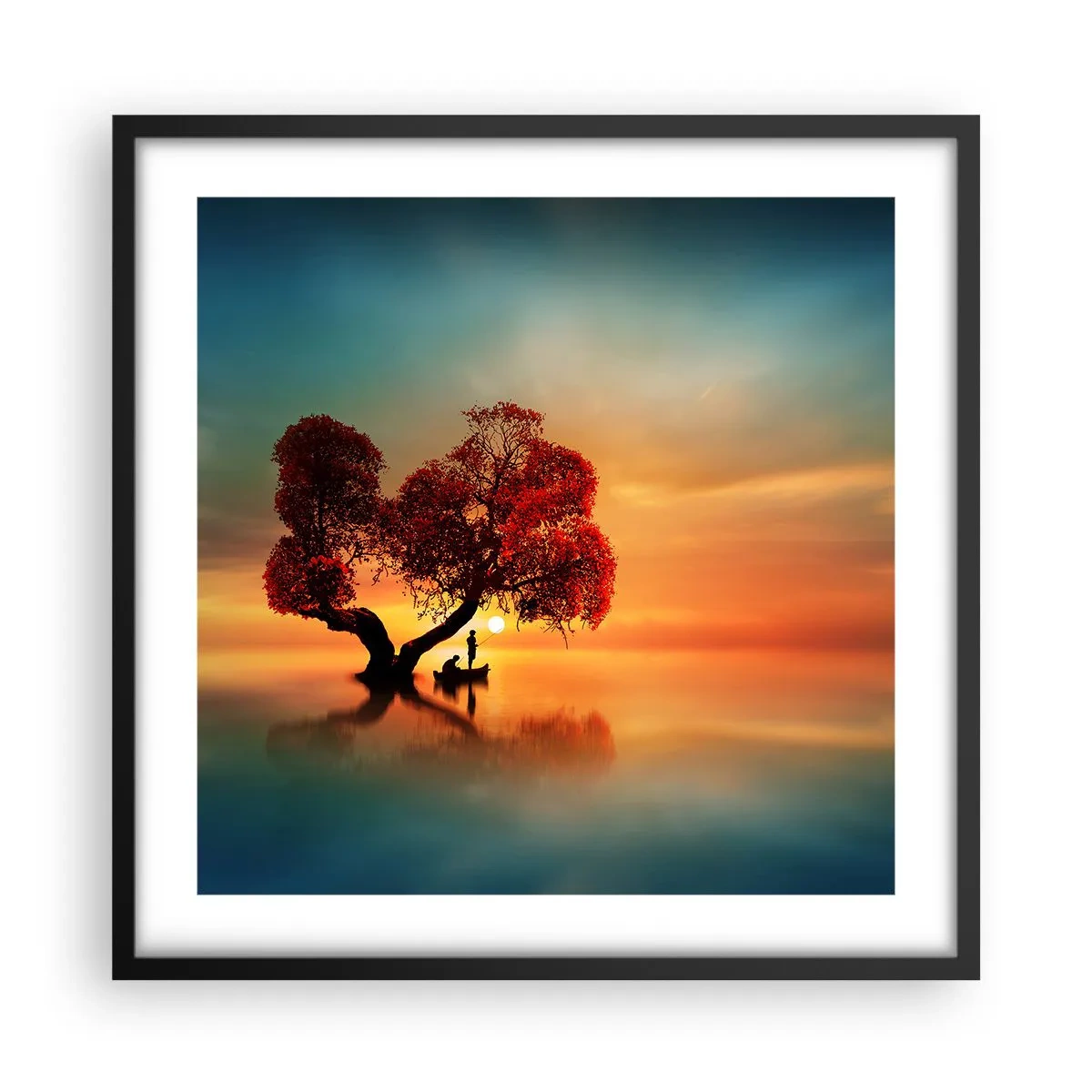 Plakat w czarnej ramie - Oddaleńcy i ciszyzna bezświata - 50x50 cm