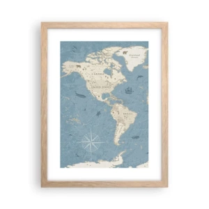 Plakat w ramie jasny dąb - Świat w zasięgu ręki - 30x40 cm