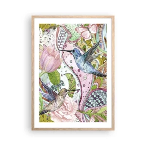 Plakat w ramie jasny dąb - Wplątane w pnączach - 50x70 cm