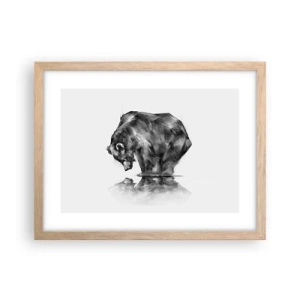 Plakat w ramie jasny dąb - Miło zobaczyć się z kimś bliskim - 40x30 cm