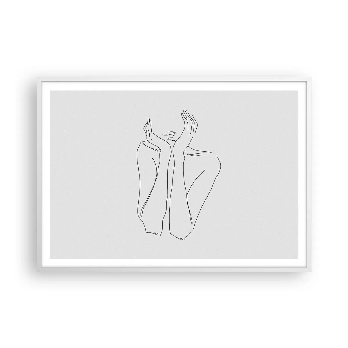 Plakat w białej ramie - O czym marzą dziewczyny - 100x70 cm