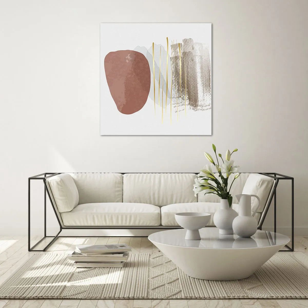 Obraz na szkle - Abstrakcyjna kolumnada - 60x60 cm