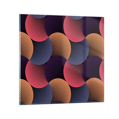 Obraz na szkle - W kolistym rytmie - 70x70 cm