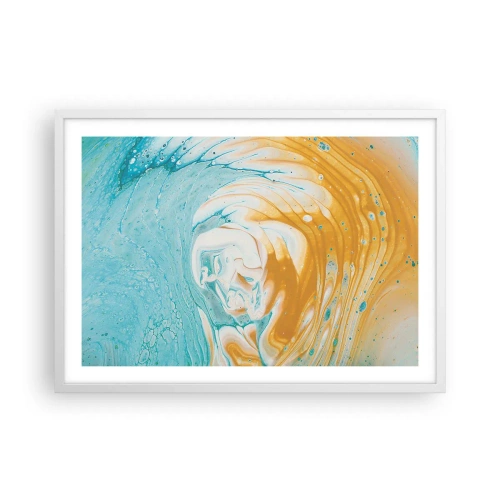 Plakat w białej ramie - Pastelowy wir - 70x50 cm