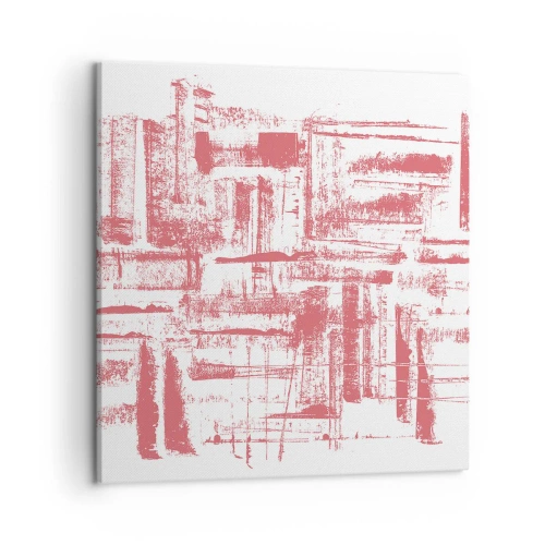 Obraz na płótnie - Czerwone miasto - 50x50 cm