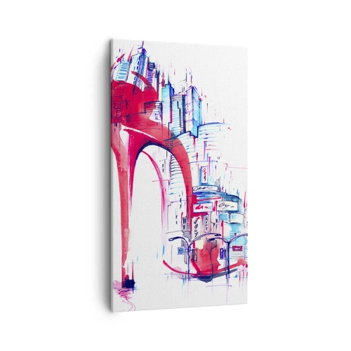 Obraz na płótnie - Wielkomiejska elegantka - 45x80 cm