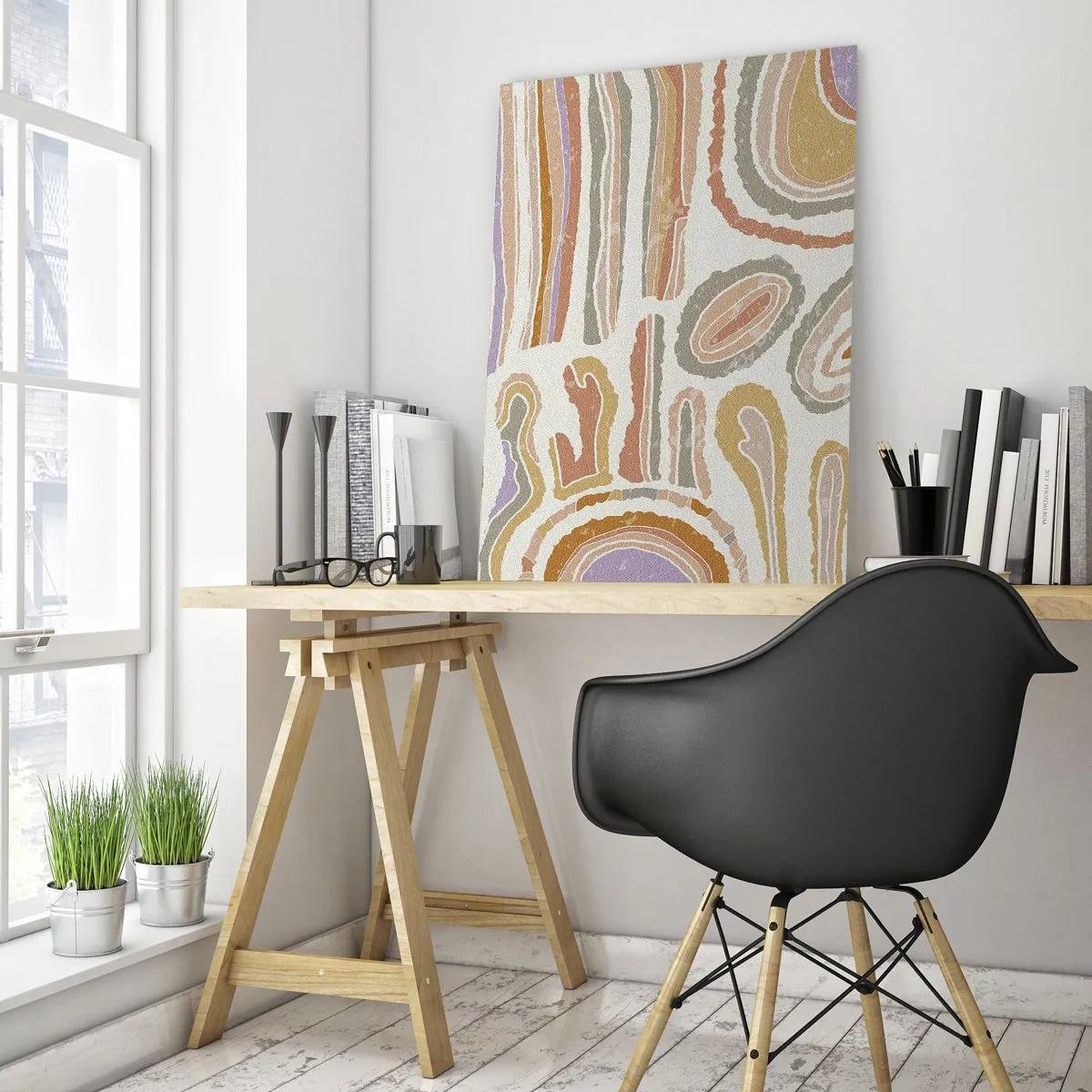 Obraz na szkle - Kolorowe abstrakcyjne formy przypominające przekroje minerałów - 50x70cm - Barwne przekroje - Nowoczesna dekoracja ścienna do salonu, kuchni i sypialni ARTTOR