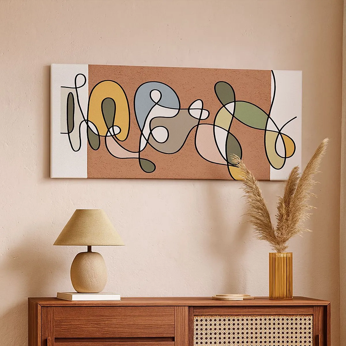 Obraz na płótnie - Abstrakcja warta uśmiechu - 100x40 cm