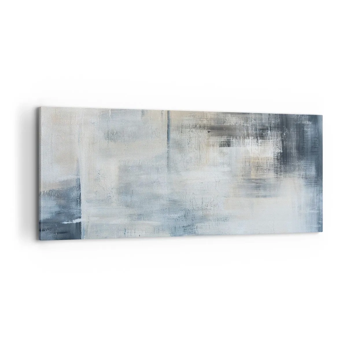 Obraz na płótnie - Za zasłoną błękitu - 100x40 cm