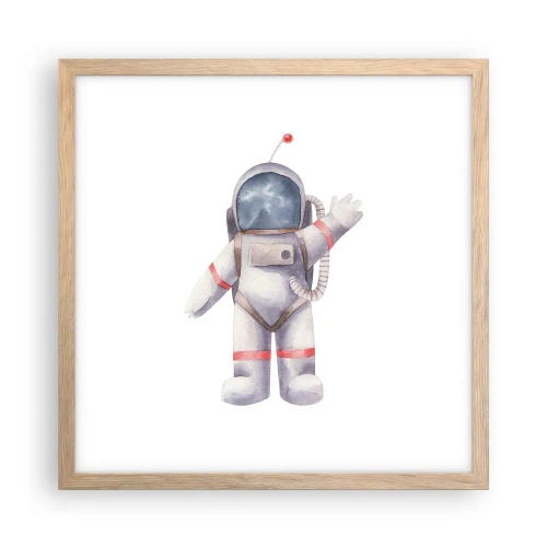 Plakat w ramie jasny dąb - To na razie! - 40x40 cm