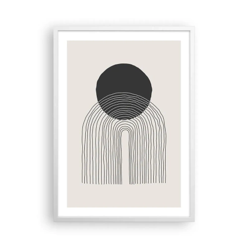 Plakat w białej ramie - Drżenie i pewność - 50x70 cm