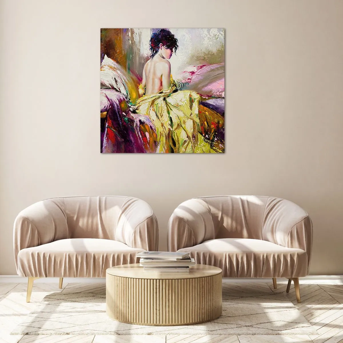 Obraz na szkle - Między ustami a brzegiem pucharu - 40x40 cm