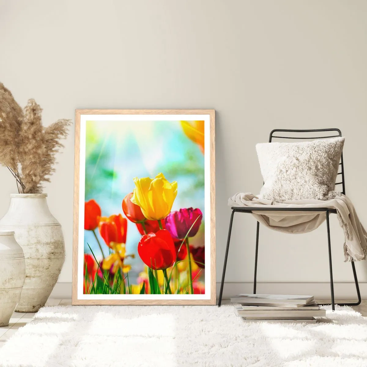 Plakat w ramie jasny dąb - Wszystkie barwy słońca - 30x40 cm