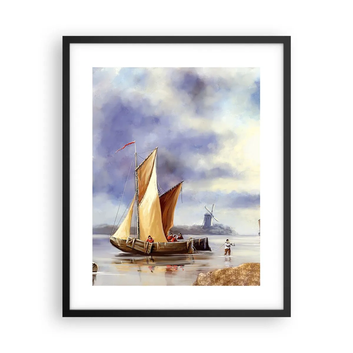 Plakat w czarnej ramie - Powrót żeglarzy - 40x50 cm