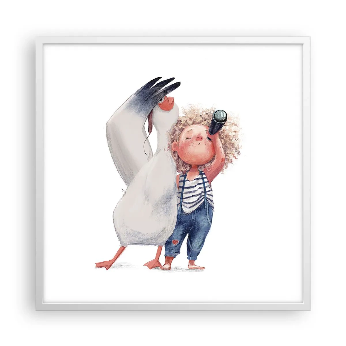 Plakat w białej ramie - Plan wielkiej podróży - 60x60 cm