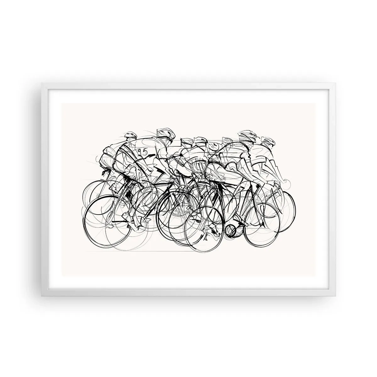 Plakat w białej ramie - Wespół w zespół - 70x50 cm