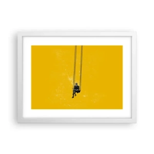 Plakat w białej ramie - Dzień jak co dzień - 40x30 cm