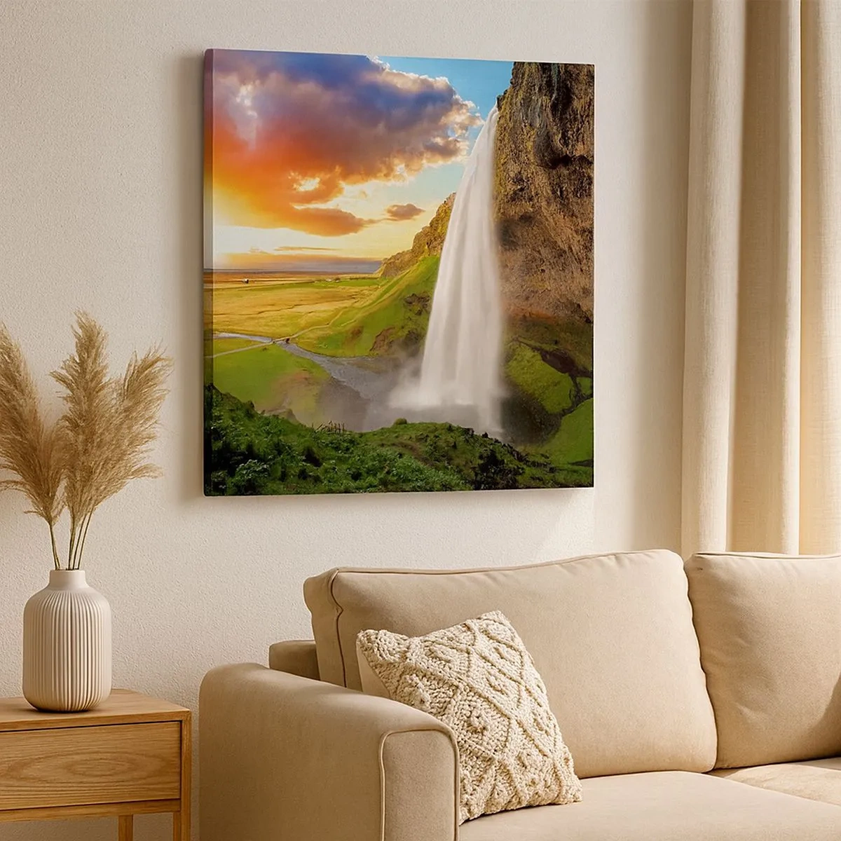 Obraz na płótnie - Pełnia islandzkiego lata - 30x30 cm