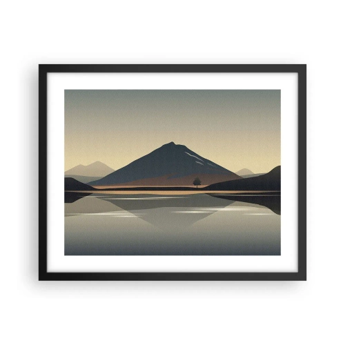 Plakat w czarnej ramie - Lustrzane odbicie - 50x40 cm