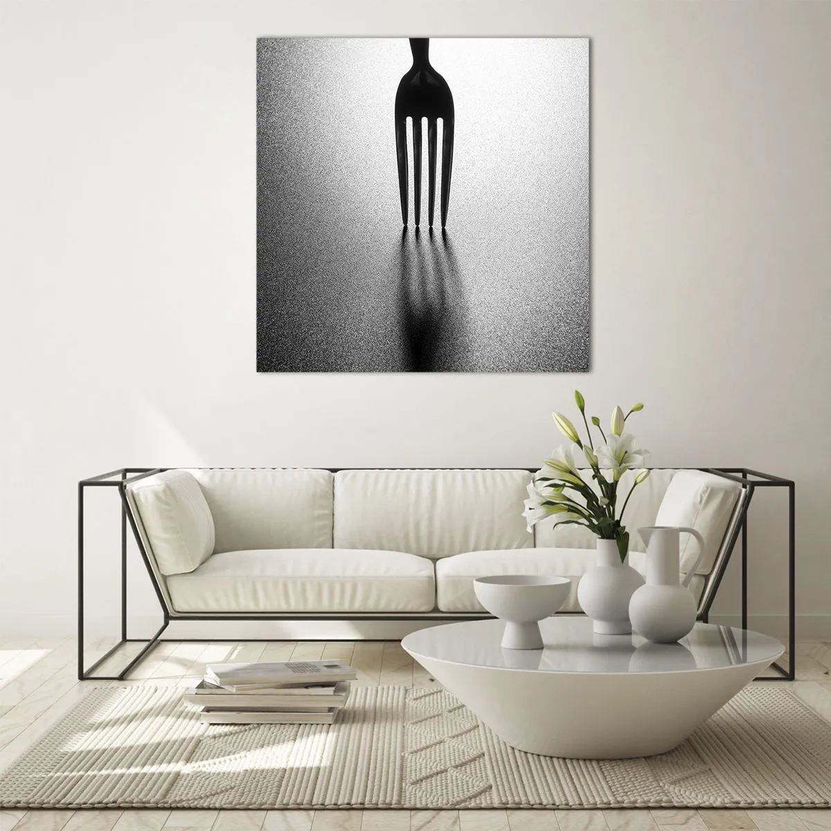 Obraz na szkle - Światło i cień - 70x70 cm