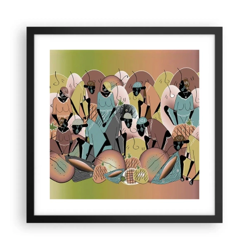 Plakat w czarnej ramie - Nadchodzi wielkie święto - 40x40 cm