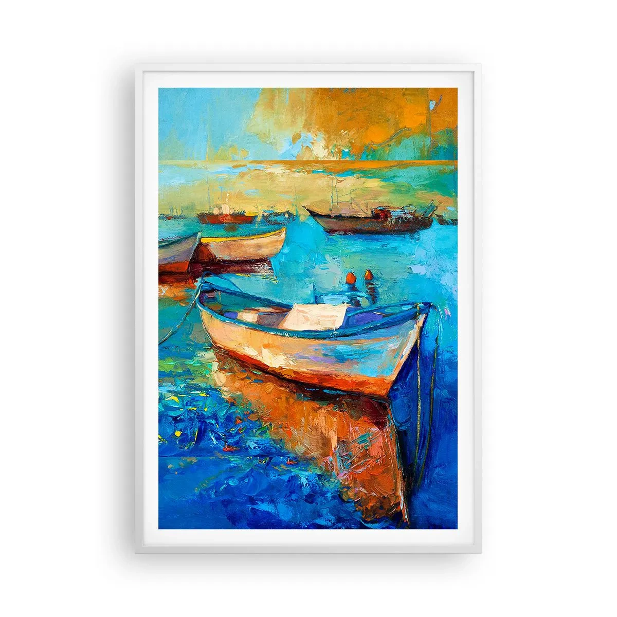 Plakat w białej ramie - W południowej zatoce - 70x100 cm