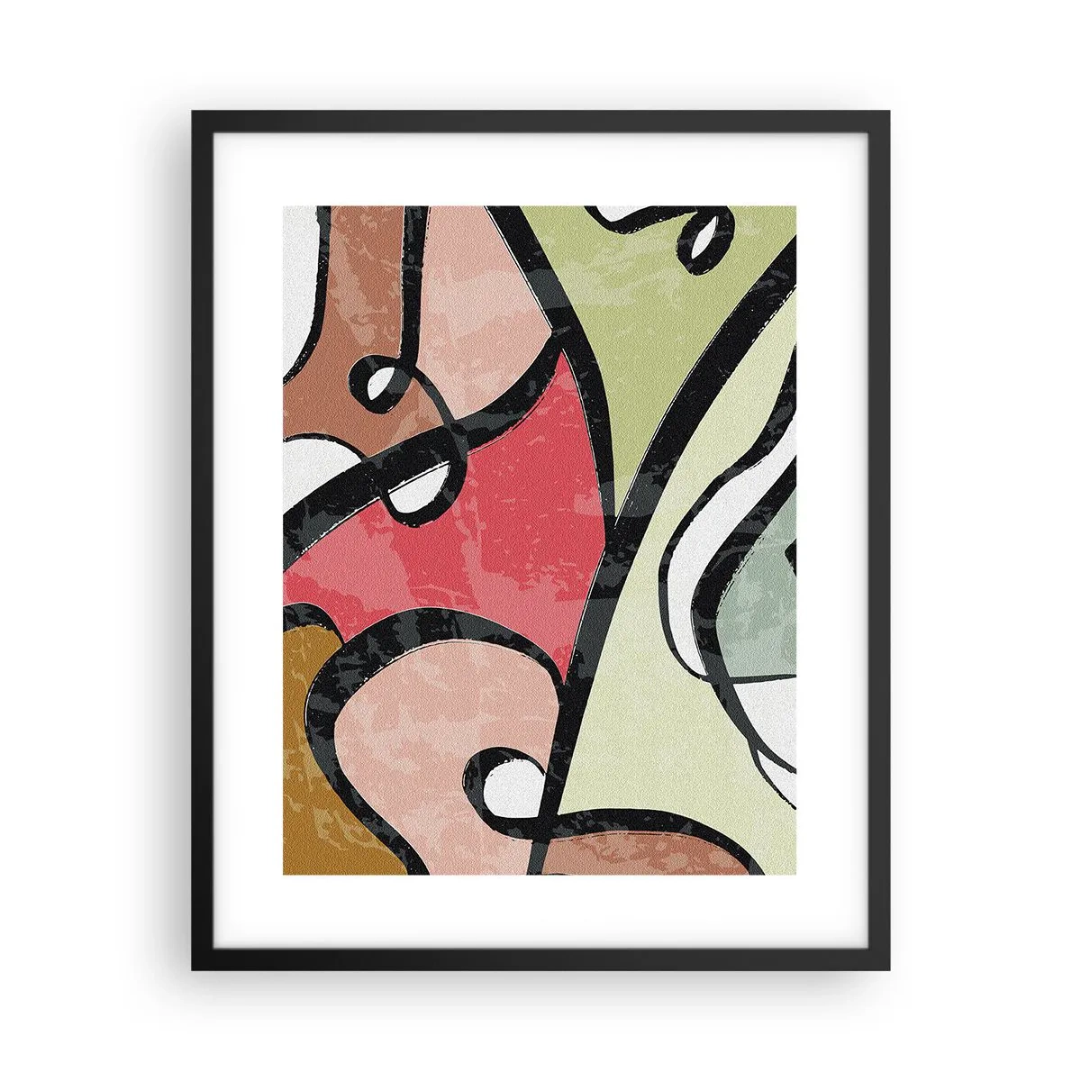 Plakat w czarnej ramie - Piruety wśród barw - 40x50 cm