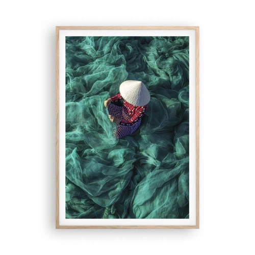 Plakat w ramie jasny dąb - W morzu sieci - 70x100 cm