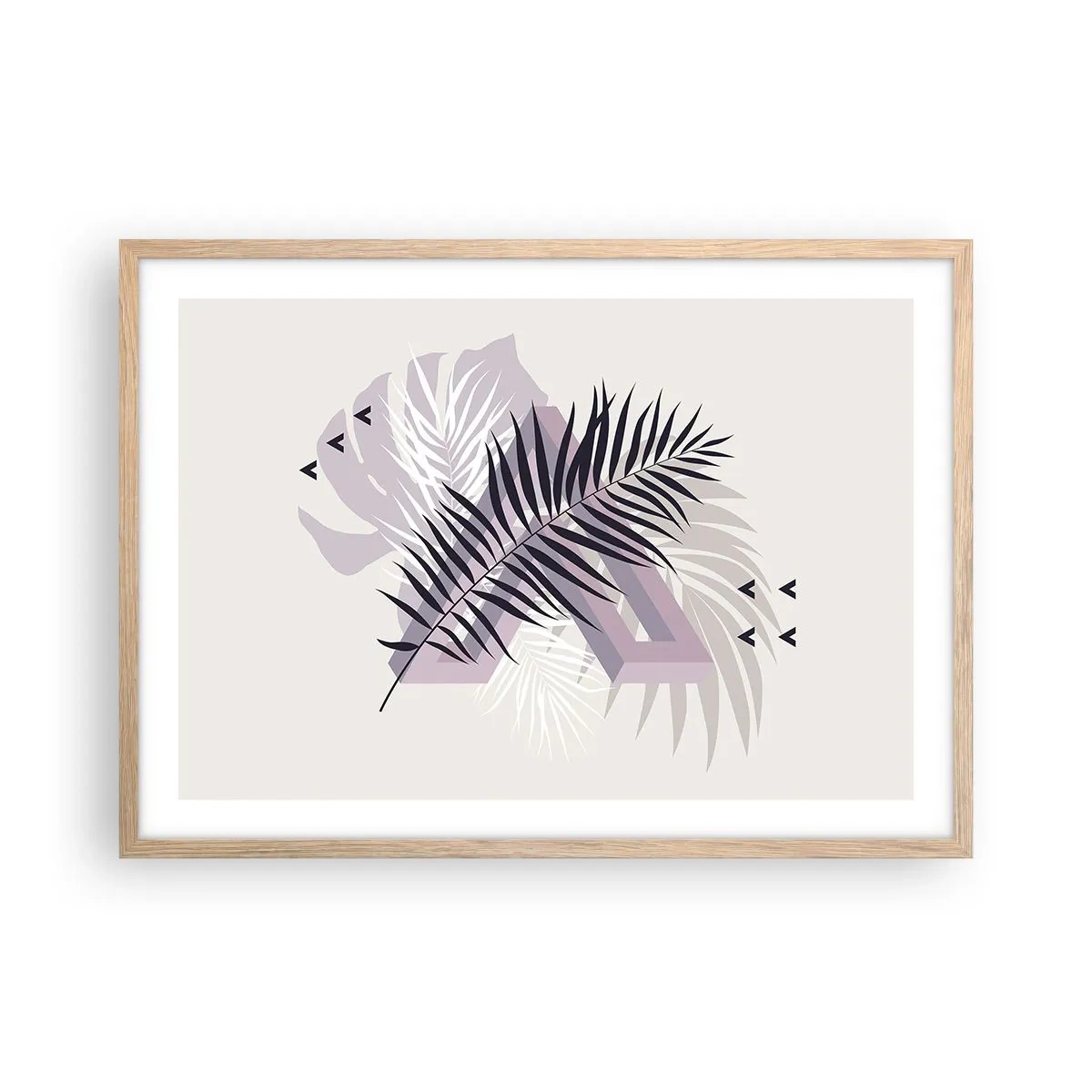 Plakat w ramie jasny dąb - Cień cienia - 70x50 cm