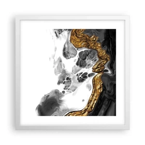 Plakat w białej ramie - Kompozycja organiczna - 40x40 cm