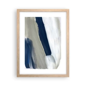 Plakat w ramie jasny dąb - Spotkanie z bielą - 30x40 cm