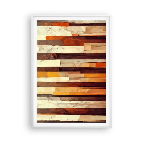 Plakat w białej ramie - Hymn leśnych drzew - 70x100 cm