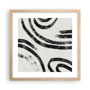 Plakat w ramie jasny dąb - W pół zatrzymany - 40x40 cm