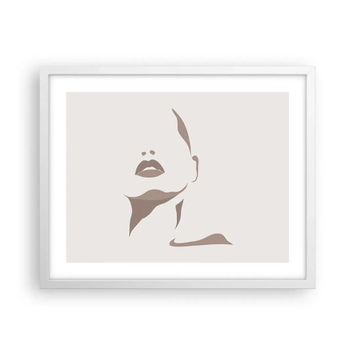 Plakat w białej ramie - Stworzona ze światła i cienia - 50x40 cm