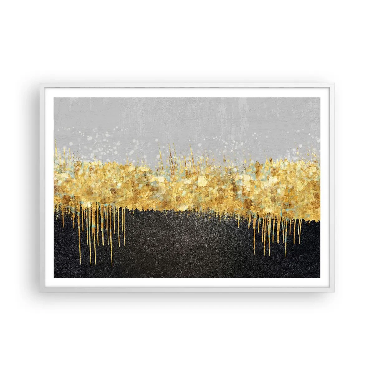 Plakat w białej ramie - W głąb i ku górze - 100x70 cm
