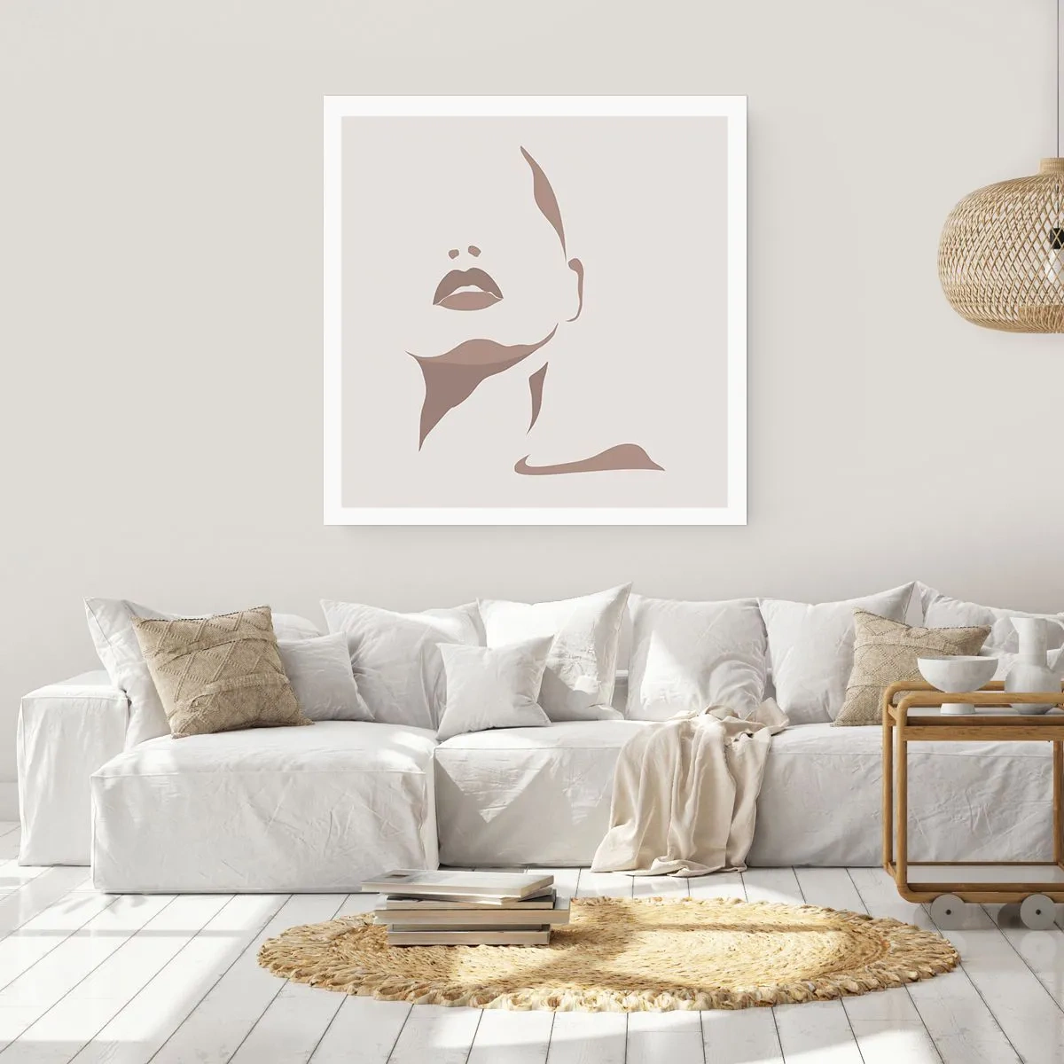 Plakat - Stworzona ze światła i cienia - 50x50 cm