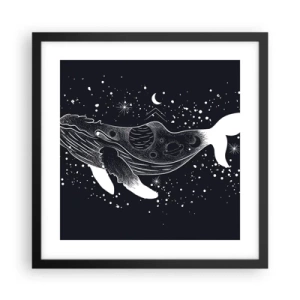 Plakat w czarnej ramie - W oceanie wszechświata - 40x40 cm