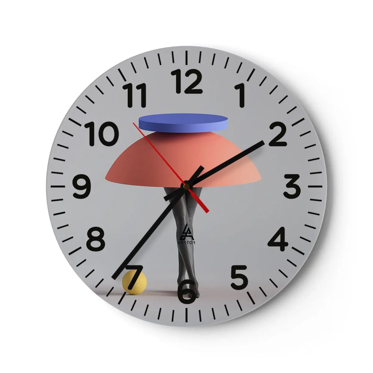 Zegar ścienny - Kompozycja surrealistyczna - 30x30 cm