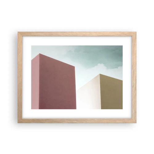 Plakat w ramie jasny dąb - Geometria słonecznego lata - 40x30 cm