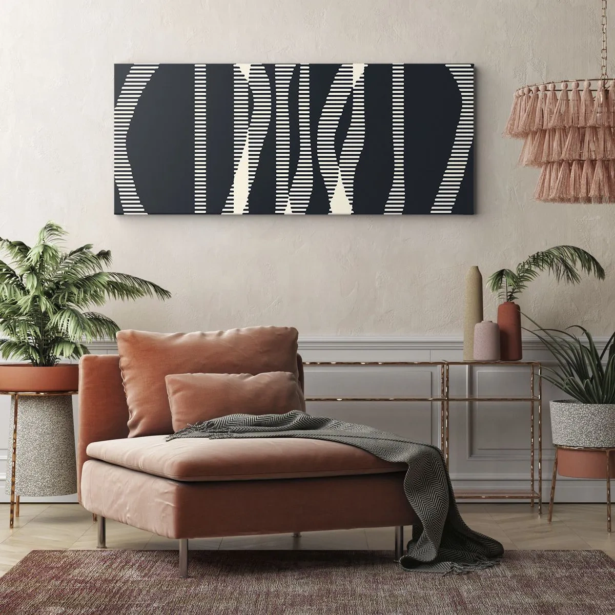 Obraz na płótnie - Próba przełamania ciemności - 100x40 cm