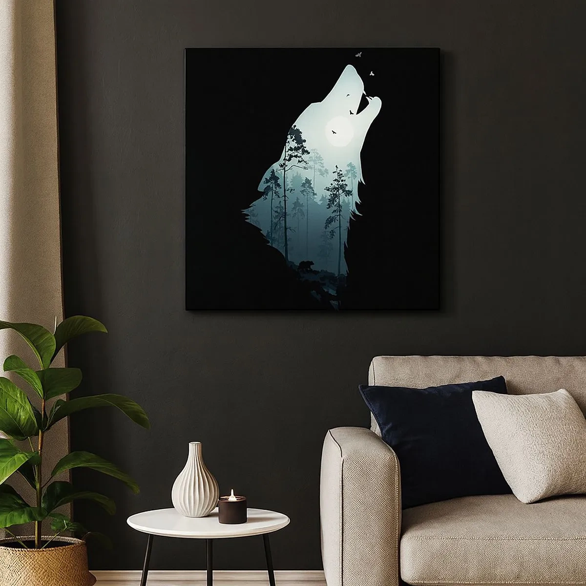 Obraz na płótnie - Głos leśnej nocy - 30x30 cm