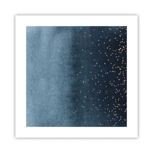 Plakat - Kompozycja – niebieskie fazy - 40x40 cm