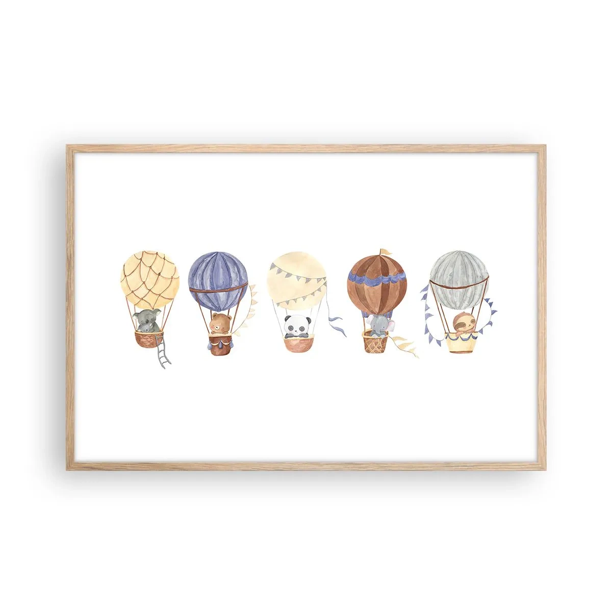 Plakat w ramie jasny dąb - Przyjaciele w podróży - 91x61 cm