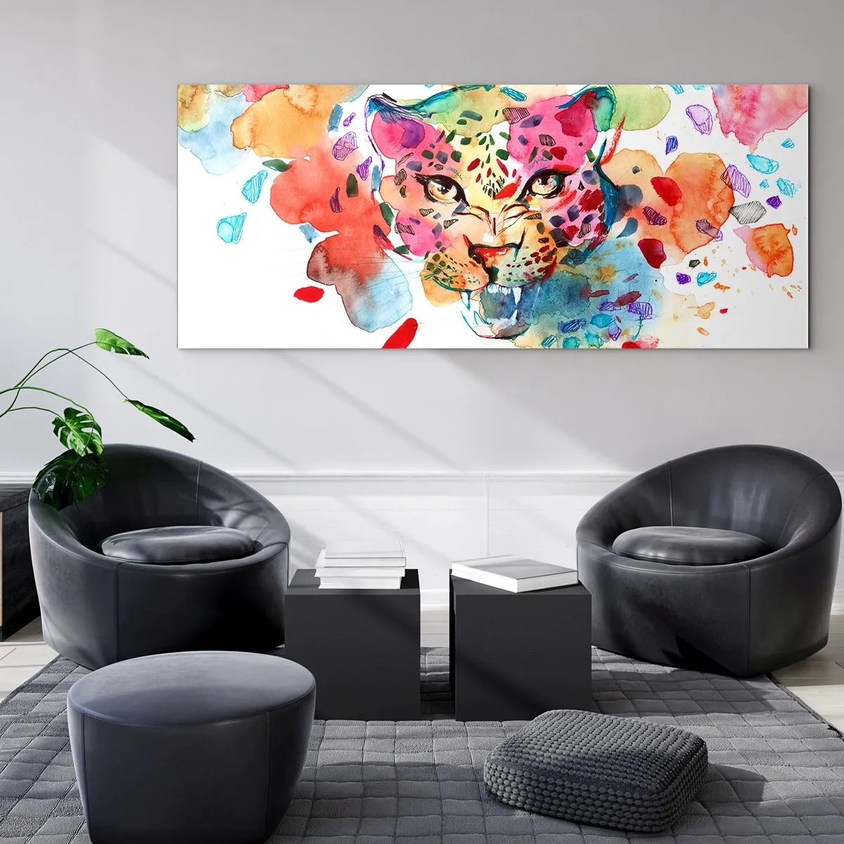 Obraz na szkle - Piękna i bestia - 100x40 cm