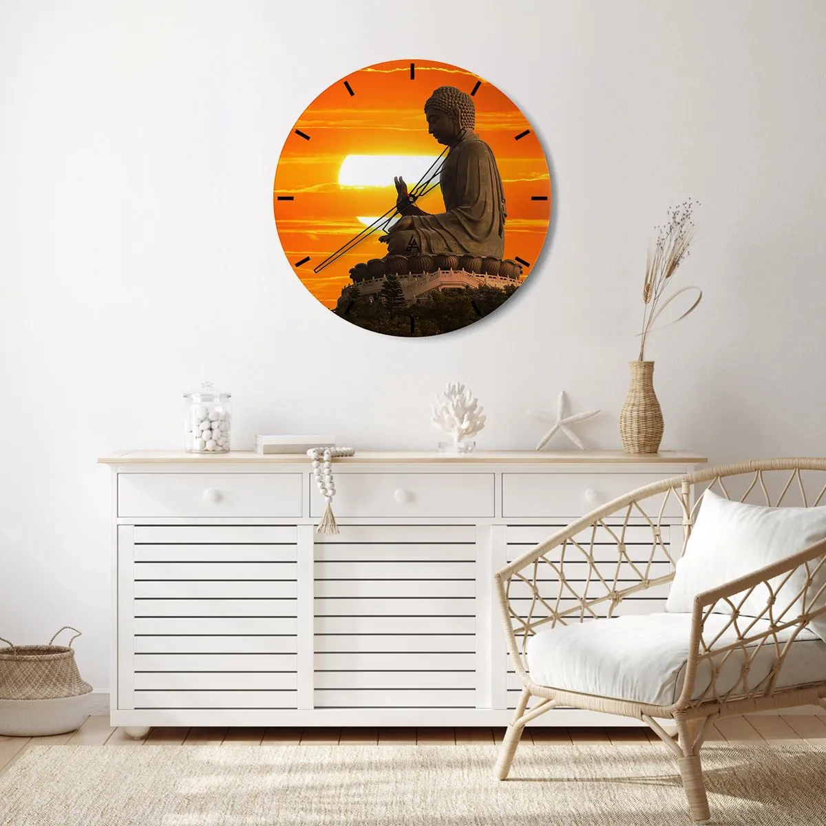 Zegar ścienny - Bez strachu przed światem - 40x40 cm