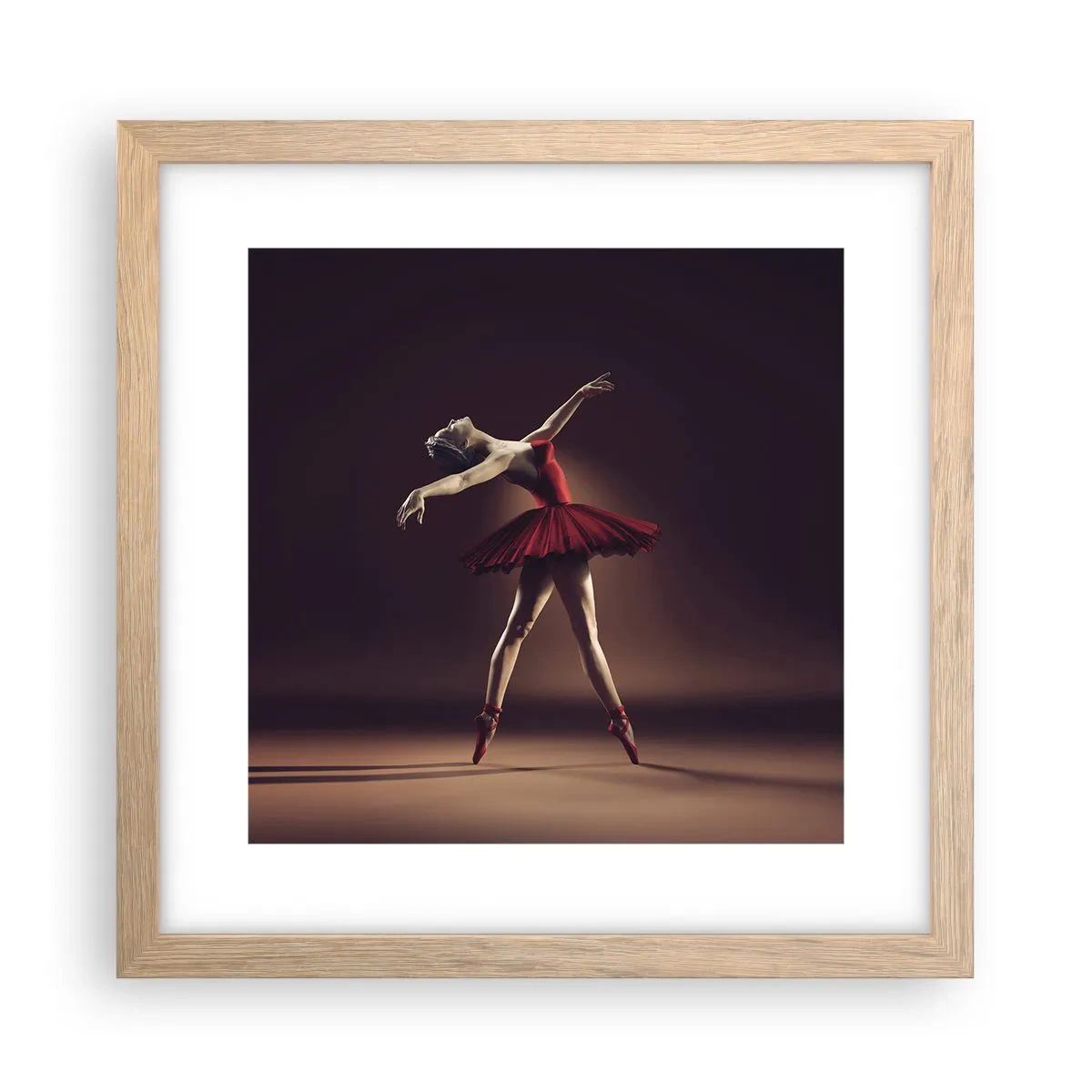 Plakat w ramie jasny dąb - Prima ballerina - 30x30 cm