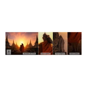 Fototapeta Próbka Premium Sand - W spokoju przez wieczność - Tajlandia, Buddyzm, Świątynia - 100x30 cm