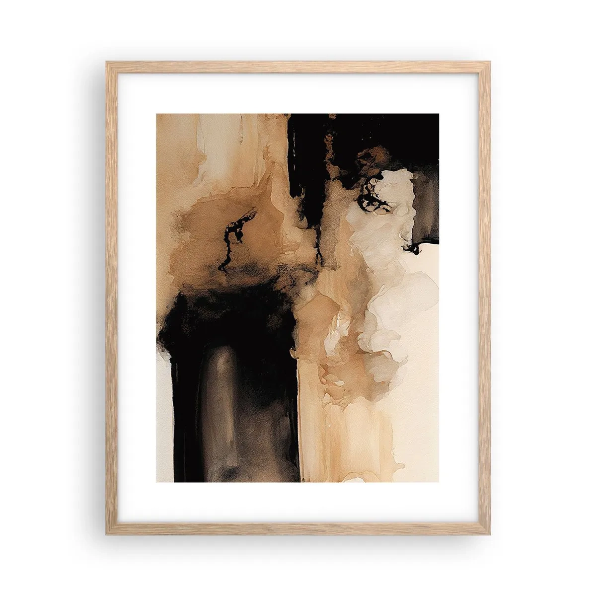 Plakat w ramie jasny dąb - Abstrakcja intrygująca - 40x50 cm