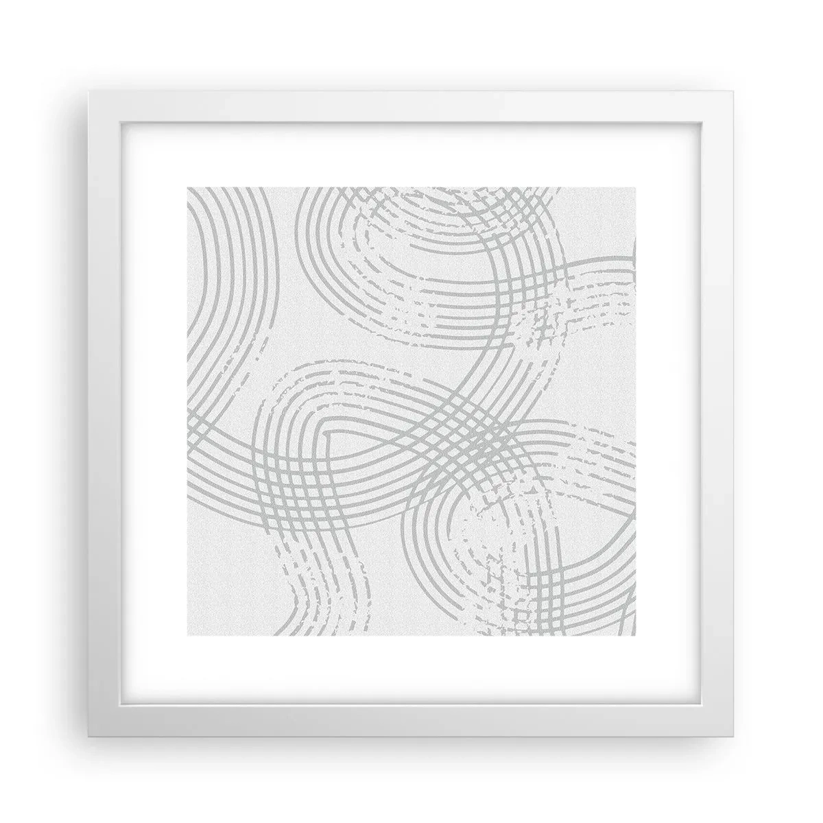 Plakat w białej ramie - Nie ma prostej drogi - 30x30 cm