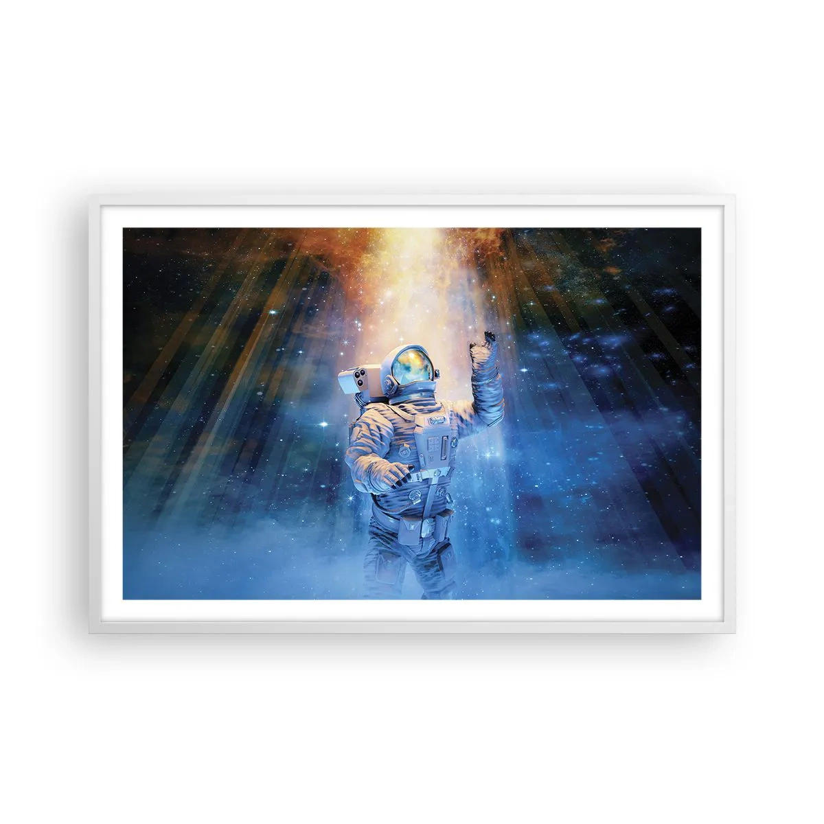 Plakat w białej ramie - Wreszcie u celu - 91x61 cm